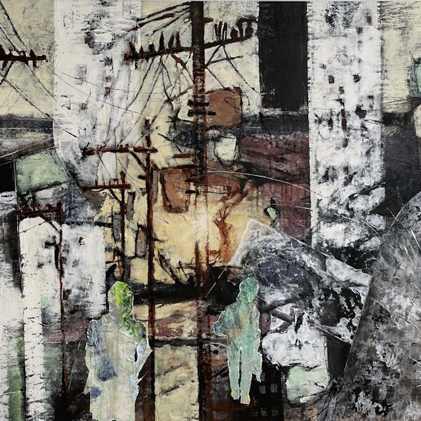 Downtown in the backlight